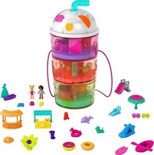 Polly Pocket Spin 'n Surprise Smoothie Compact Playset with Accessories