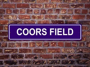 Cartel de calle Coors Field Colorado Rockies Baseball Road - Imagen 1 de 6