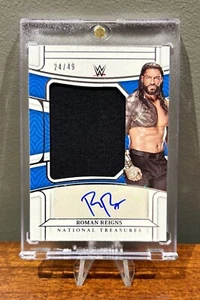 2022 WWE PANINI CHRONICLES NATIONAL TREASURES ROMAN REIGNS MEMORABILIA AUTO /49 - Picture 1 of 1