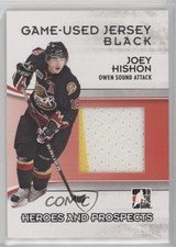 2009-10 ITG Heroes and Prospects Game-Used Jersey Black Joey Hishon #M-22