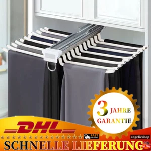 Hosenauszug Hosenhalter 22 Hosen Schrank Auszug chrom für Kleiderschrank Hosenbü - Bild 1 von 11