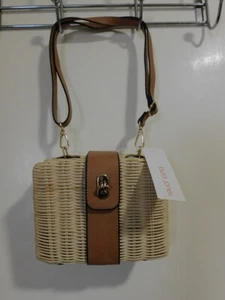LAURA JONES Straw Box Bag - Picture 1 of 5