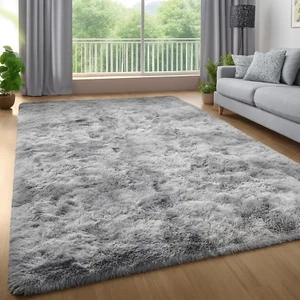 Soft Area Rugs for Living Room Bedroom 4X6 Feet Fluffy Fuzzy Furry Shaggy Aesthe - Picture 1 of 12