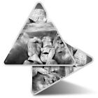 2 x autocollants triangle 7,5 cm - BW - Villasimius Cava Usai Sardinia Holiday #437