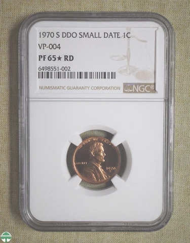 1970-S LINCOLN MEMORIAL CENT - LARGE DATE OVER SMALL DATE FS-102 - NGC PF 65* RD Cover