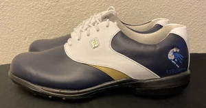 FootJoy White/Navy College Golf Shoes UC Davis Size 7.5 - Picture 1 of 9