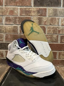 Nike Air Jordan 5 Retro LS Grape 2006 OG White Emerald Green Purple 314259-131 - Picture 1 of 12