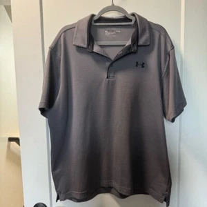 Under Armour Herren Loose Fit Mesh Polo Grau Golf Atmungsaktiv Sportlich - Bild 1 von 5