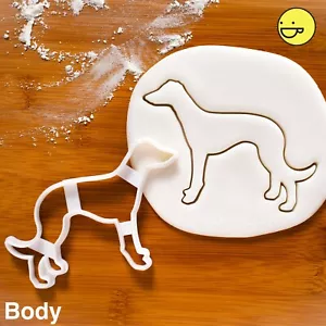 Greyhound Body cookie cutter |dog rescue shelter woof cute treats adoption adopt - Picture 1 of 5