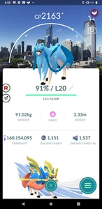 Pokémon Go | Shiny Zacian New Jersey Background | Trade 20k or 1 Million Dust. - Picture 1 of 1