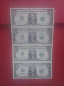 2003 $1 foglio non tagliato Atlanta F dollaro banconote banconota valuta. - Foto 1 di 6