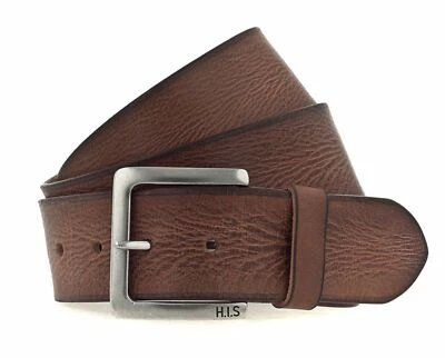 H.I.S 45mm Leather Belt W80 Cognac - Imagen 1 de 2