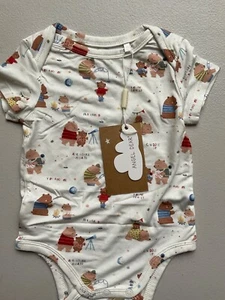Angel Dear Baby Girl/Boy" Camping Bear Adventures “Bodysuit 0-3 M NWT - Picture 1 of 2