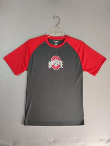 Ohio State Buckeyes Camicia Adulto Grigio Medio Manica Corta Girocollo Pullover - Foto 1 di 8