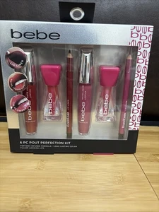 Bebe 6 Pc Pout Perfection 2 Kit Lip Plumper, 2 Lip Liner & 2 Lipstick NIB - Picture 1 of 3