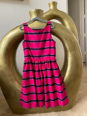 Pink with Green and Blue Stripes Dress Polo Girls - Image 1 of 2