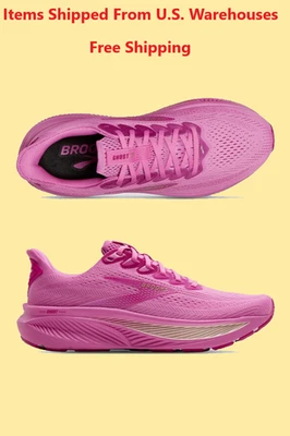 Brooks Women's Ghost 17 Pink/Fuchsia/Gold Athletic Lace Up Shoes, Medium Width - Image 1 of 4