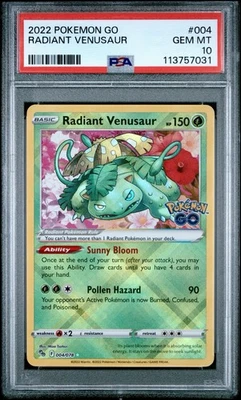 Radiant Venusaur 004/078 Pokémon GO Holo - PSA 10  - Image 1 of 3