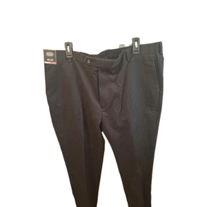 ROUNDTREE & YORKE Travel Smart Black flat front stretch PANTS 40x34 NEW NWT - Picture 1 of 4