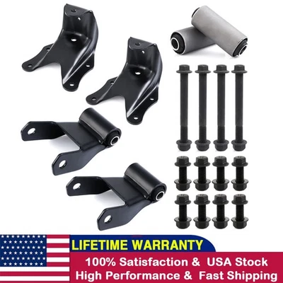 Nuevo kit de suspensión de grillete de resorte de hoja trasera para Ford F150 F250 F350 Bronco Foto 1 de 4