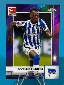 2021 Topps Chrome /299 #9 Dodi Lukebakio Purple Refractor Hertha Berlin - Bild 1 von 3