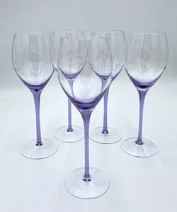 5er Set - Lavendel Lila Ombre Langstiel Weißwein/Wassergläser, 9,25" H - Bild 1 von 8