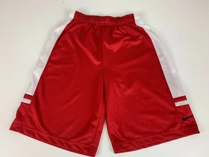 Nike Basketball Shorts Youth Boys Large L Red White Logo Athletic Sports Summer - Picture 1 of 3