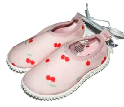 H&M Baby Girl Scuba Look Water Swim Shoes Light Pink/Cherries Swimming Sz: 6.5 - Image 1 of 4