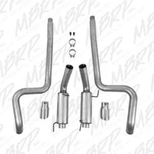 MBRP Fits 05-09 Ford Mustang GT 4.6L Dual Split Rear Race Version AL/ 3in Cat - Picture 1 of 10
