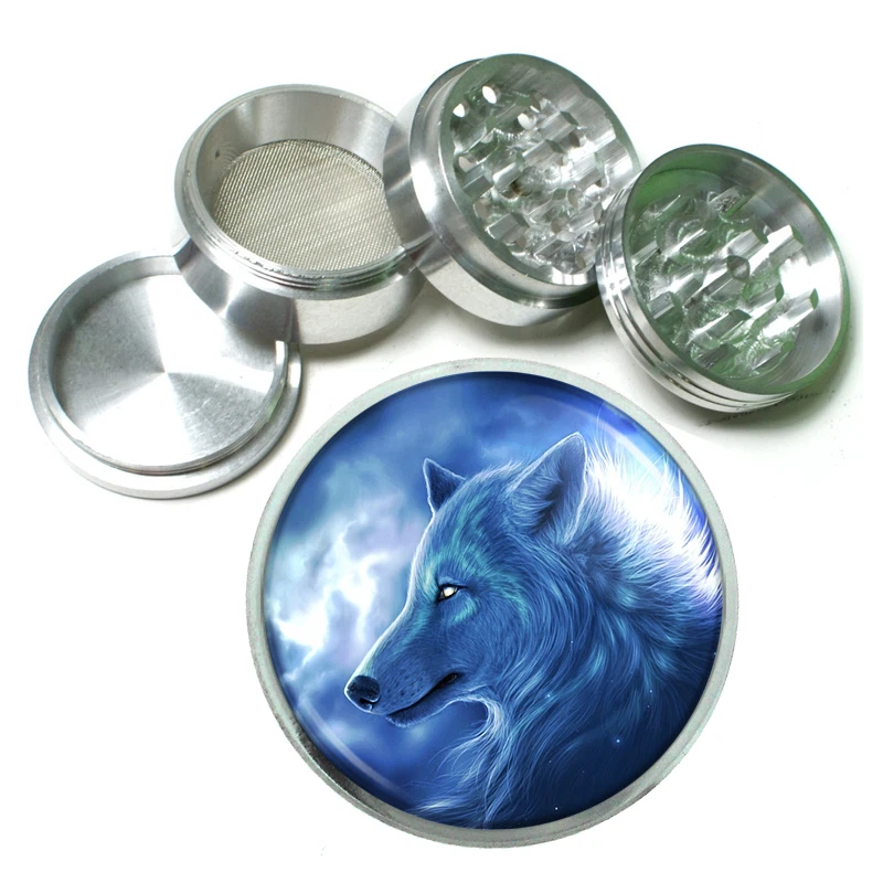 Wolf Aluminum Grinder D9 56mm 4 Piece Wilderness Animal Dog Hunter Predator - Image 1 of 1