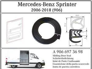 Sello de puerta corredera resistente al clima para Mercedes Dodge Freightliner Sprinter 2006-18 - Imagen 1 de 4