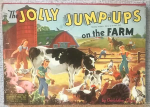 CLYNE "THE JOLLY JUMP-UPS ON THE FARM" 1940 ED HC VG 3D POP-UPS - Picture 1 of 2