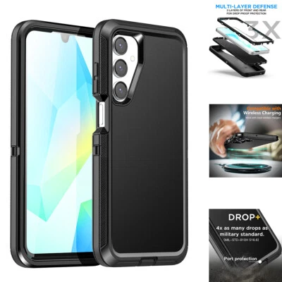 Funda para Samsung Galaxy A16 5G a prueba de golpes combo de 3 capas a prueba de caídas cubierta trasera Foto 1 de 4
