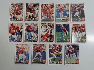 1992 Fleer NFL Football Team Lot of 14 Set of New England Patriots - Picture 1 of 13