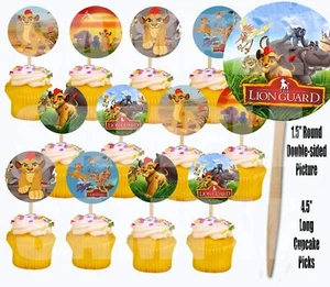 Lion Guard Cupcake Picks doppelseitige Bilder animierte Show Kuchenaufleger -12 - Bild 1 von 2