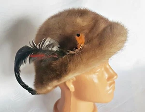 VINTAGE AUTHENTIC OKTOBERFEST DIRNDL TYROL FUR WOMEN'S BUCKET HAT:US 7;EU 56 - Picture 1 of 5