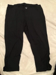 Torrid Damen Größe 3 Schwarz Stretch Caprihose Schleife Ausschnitt an den Beinen - Bild 1 von 3