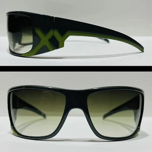 Vintage Sunglasses By Exalt Cycle Made in Italy Gray Green Gradient Lenses - Picture 1 of 19