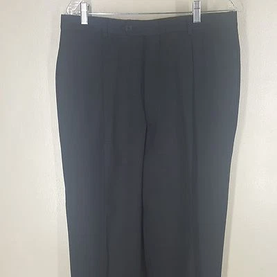 PULL PAL ZILERI Pleated Charcoal  Gray  Flannel Pants  Made In Italy  33" x 29" - Image 1 of 4