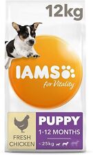 Iams Vitality Puppy Small/Medium Breed Dry Dog Food 12kg