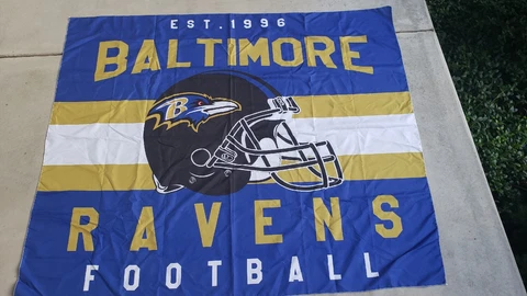 Baltimore Ravens Football Banner Flag Logo HUGE 49 in X 58 in Cover