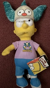 Sombrero y camisa Bart Simpson Krusty el payaso muñeca de peluche fábrica de juguetes - Imagen 1 de 9