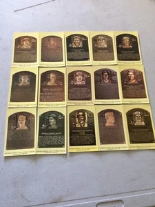 15 HALL OF FAME BASEBALL POSTCARD PLAQUES, BRETT, WILLIAMS, COMISKEY, CLEMENTE, - Picture 1 of 11