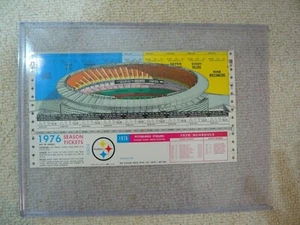 Vintage Rare Old 1976 Steelers Redskins Uncut Season Ticket Sheet NFL Football - Picture 1 of 2