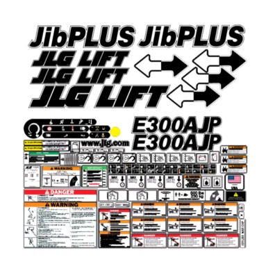 JLG E300AJP Boom Lift Decal Kit 7 YEAR VINYL! - Image 1 of 2