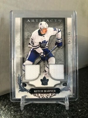 2018-19 Artifacts Materials Silver #16 Mitch Marner (Toronto Maple Leafs) 67/165 - Image 1 of 2