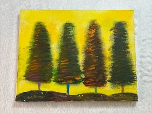 ORIGINAL PAINTING on Stretched Canvas by Bob Howard Small 8 X 10 Tree Landscape - Picture 1 of 15
