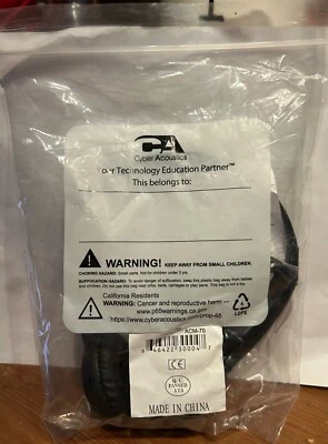 Cyber Acoustics ACM-70b Ligero PC/Audio Estéreo Auriculares Nuevos Negros Foto 1 de 4