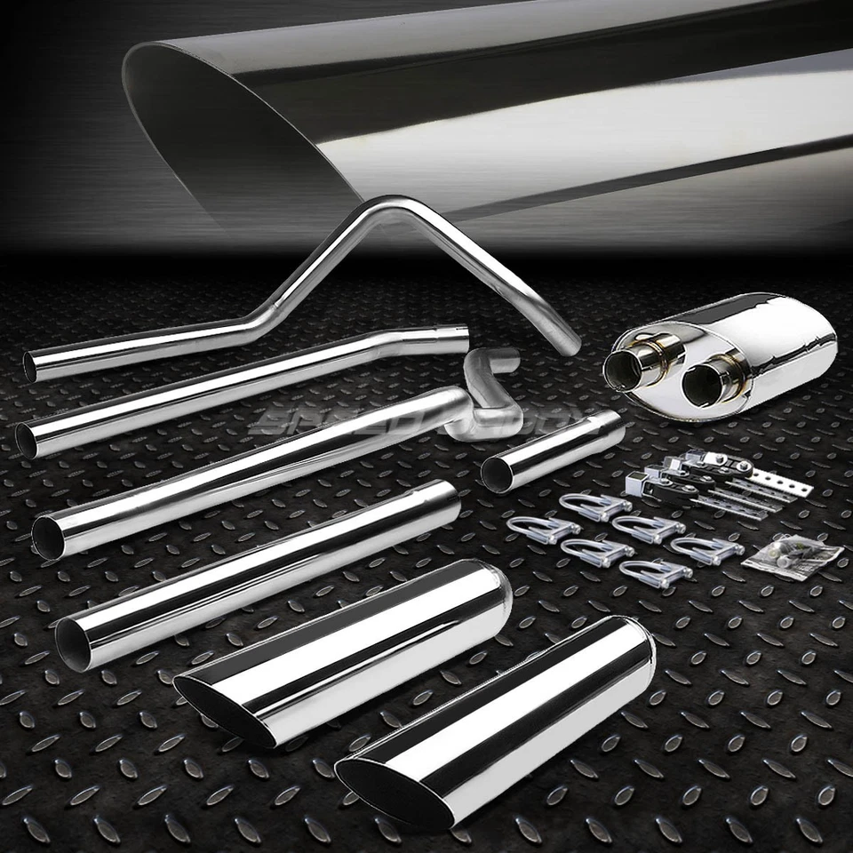 SISTEMA DE ESCAPE CATBACK PUNTA SILENCIADOR INCLINADO 3.5" PARA FORD F150 04-08 4.6/5.4 V8 Foto 1 de 4