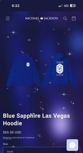 Limited Blue Sapphire Las Vegas Hoodie NEW - Picture 1 of 6